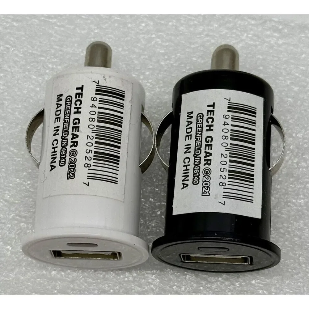 2 Pack USB Car Charger 1A Output Universal‎ Compatability Indicator Light